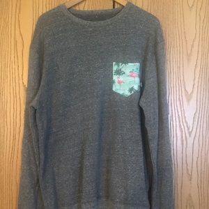 LIKE NEW Mens Vans flamingo pocket crewneck